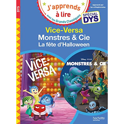 Avis Disney Pixar - Spécial DYS (dyslexie) : Vice-Versa / Monstres et cie, la fête d'Halloween Hachette Éducation 1