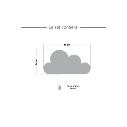 Avis Stickers nuage doré et pluie Mon Lit Cabane 3
