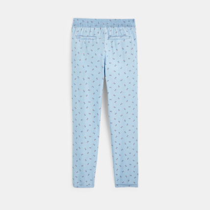 Avis Pantalon carrot en jean léger imprimé rouge fille OKAIDI 3