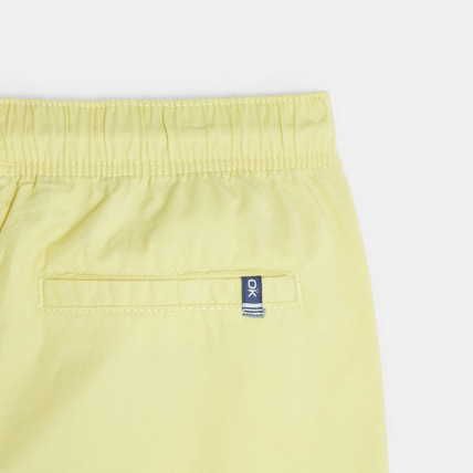 Avis Bermuda slim en toile unie jaune garçon OKAIDI 3