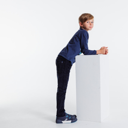 Avis Pantalon skinny en velours stretch bleu garçon OKAIDI 1