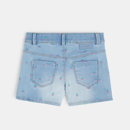 Avis Short en jean brodé bleu fille OKAIDI 4