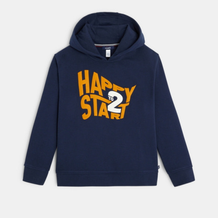 Avis Sweat-shirt à capuche en molleton bleu garçon OKAIDI 2