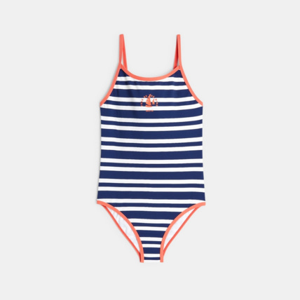 Avis Maillot de bain rayé 1 pièce bleu fille OKAIDI 1