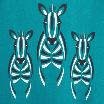 Avis T-shirt imprimé animaux zèbres vert fille OKAIDI 2
