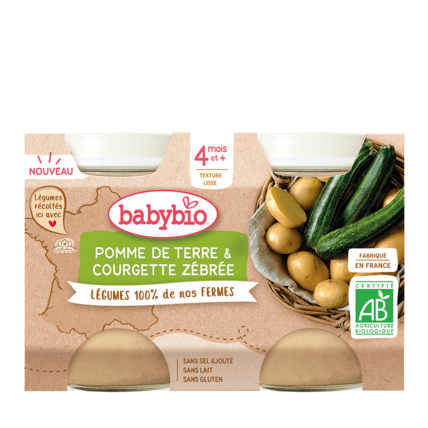 Avis Pomme de Terre & Courgette zébrée Babybio 1