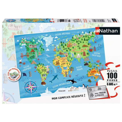 Avis Puzzle Carte du monde des monuments - de 6 ans RAVENSBURGER 1