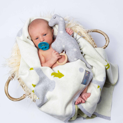 Avis Taie de coussin en tricot de coton, DINO Sevira Kids 3