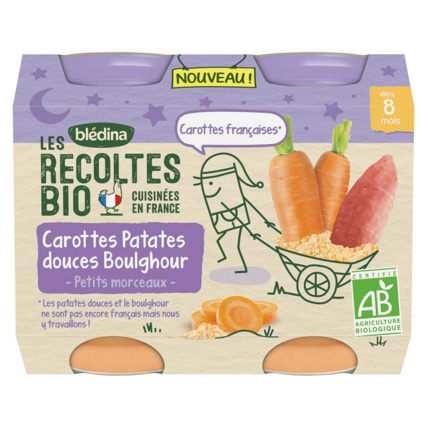 Avis Les Recoltes Petits pots Carottes Patates Douces Boulghour Blédina 1