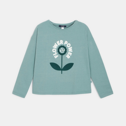 Avis T-shirt flower power vert fille OKAIDI 1