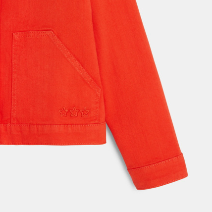 Avis Veste en toile orange fille OKAIDI 4