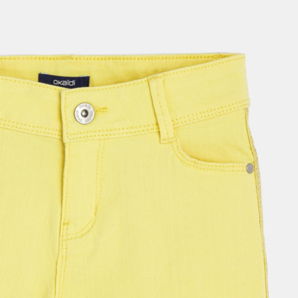 Avis Short en toile jaune fille OKAIDI 2