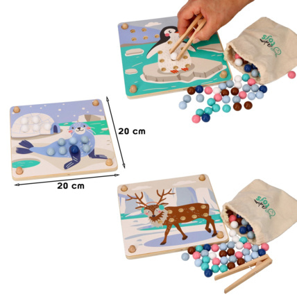 Avis Jeu de plateau à perles en bois Montessori ALDO AdamToys 4