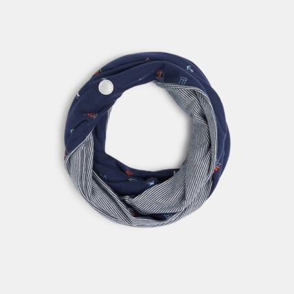 Avis Snood bi-face en jersey bleu garçon OKAIDI 1