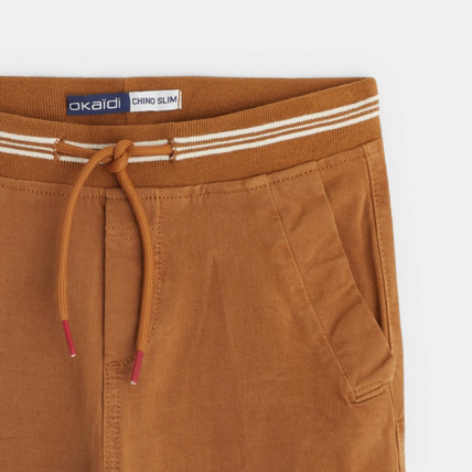 Avis Pantalon cargo en toile unie orange garçon OKAIDI 3