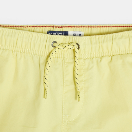 Avis Bermuda slim en toile unie jaune garçon OKAIDI 2