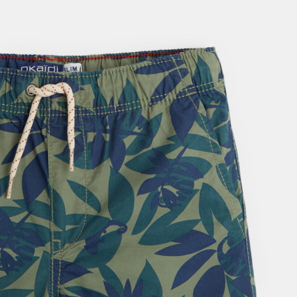 Avis Bermuda toile imprimé camouflage vert garçon OKAIDI 2