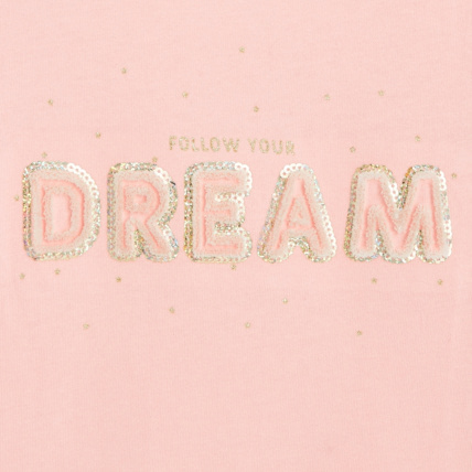 Avis T-shirt coton bio à message 3D rose fille OKAIDI 2