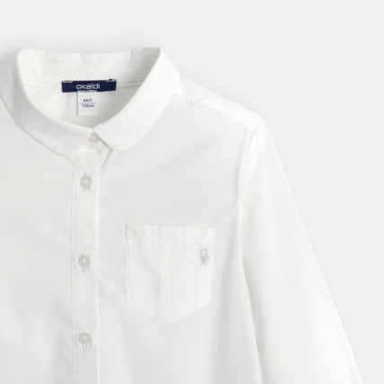 Avis Chemise unie à manches longues blanche fille OKAIDI 3