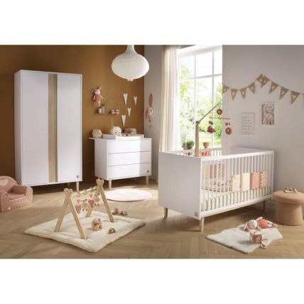 Avis Chambre Trio Paloma Lit bébé évolutif + Commode + Armoire Sauthon 1