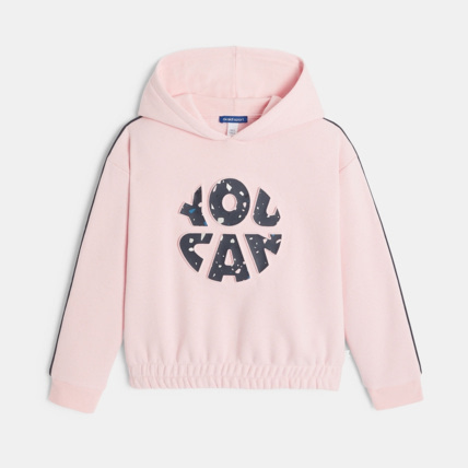 Avis Sweat-shirt à capuche à message rose fille OKAIDI 1