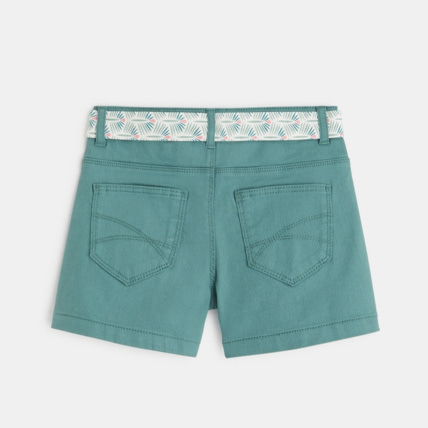 Avis Short saharien à ceinture fleurie vert fille OKAIDI 4