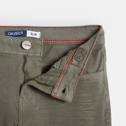 Avis Pantalon slim bi-stretch vert garçon OKAIDI 4