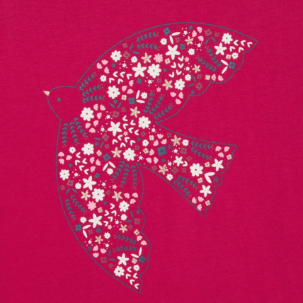 Avis T-shirt manches longues motif colombe rose fille OKAIDI 3