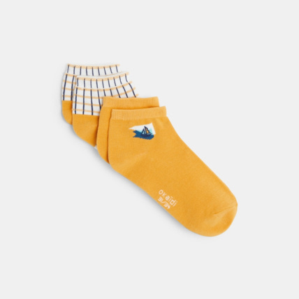 Avis Socquettes drapeaux (lot de 2) jaune garçon OKAIDI 1