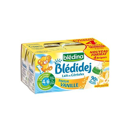 BLEDINA Blédidej céréales lactées dès 4 mois 4x250ml pas cher 