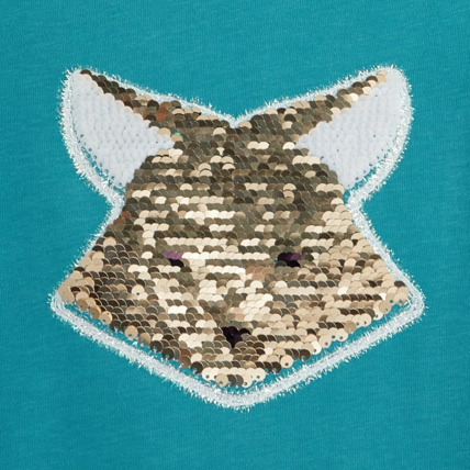Avis T-shirt manches longues à sequins magiques vert fille OKAIDI 2
