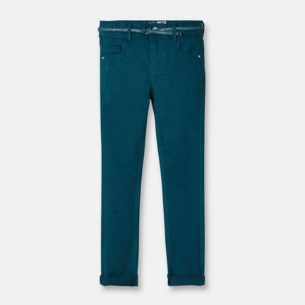 Avis Pantalon skinny hyper stretch turquoise fille OKAIDI 1
