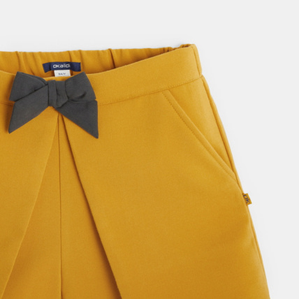 Avis Short uni et nœud papillon jaune fille OKAIDI 3
