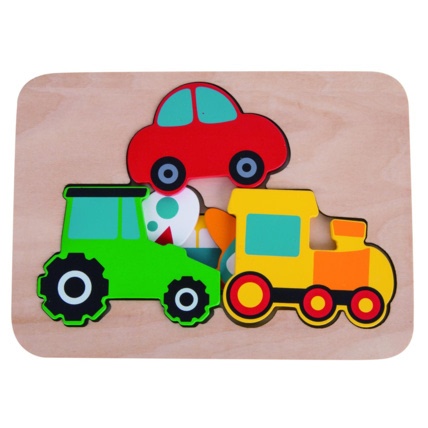 Avis Jouet bois Puzzle véhicules en bois CARREFOUR WOODEN 1