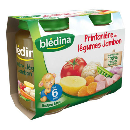 Avis Pot Printanière de légumes Jambon 2x200g Blédina 1
