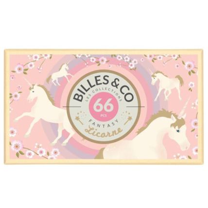 Avis Coffret de 66 billes Licorne Billes & Co 1