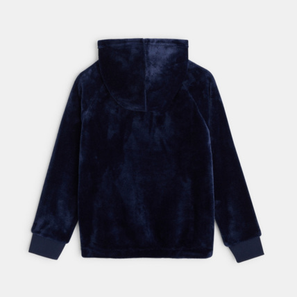 Avis Sweat-shirt à capuche en velours motif pingouin bleu fille OKAIDI 4