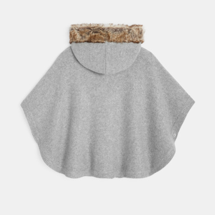 Avis Cape en tricot irisé à capuche gris fille OKAIDI 4