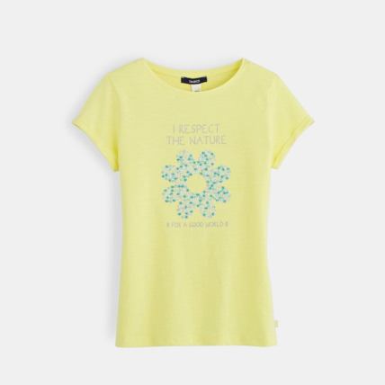 Avis T-shirt fantaisie jaune fille OKAIDI 1
