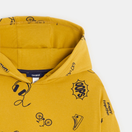 Avis Sweat-shirt à capuche imprimé jaune garçon OKAIDI 2