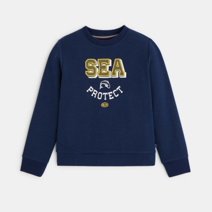 Avis Sweat-shirt à message "sea protect" bleu garçon OKAIDI 2