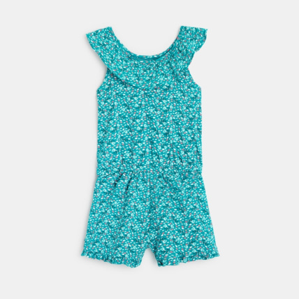 Avis Combishort imprimé motif "petits poissons" vert fille OKAIDI 4