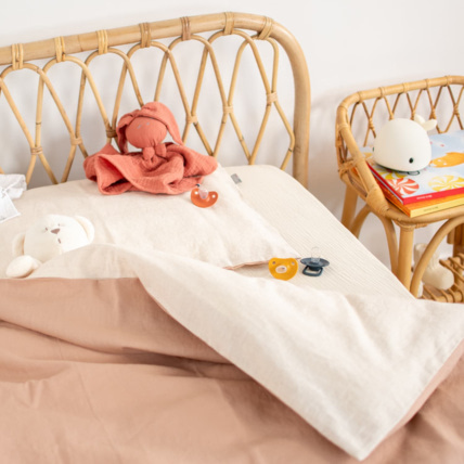 Avis Housse de couette réversible en Lin lavé Sevira Kids 7
