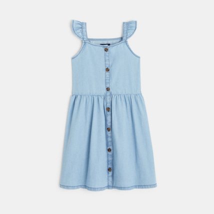 Avis Robe à bretelles en jean léger bleue fille OKAIDI 1