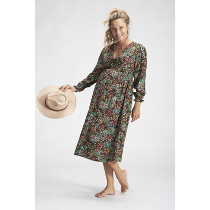 Avis Robe longue de grossesse imprimé fleuri Prémaman 1