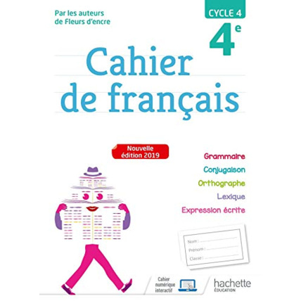 Avis Cahier de français cycle 4 / 4e - éd. 2019 Hachette Éducation 1