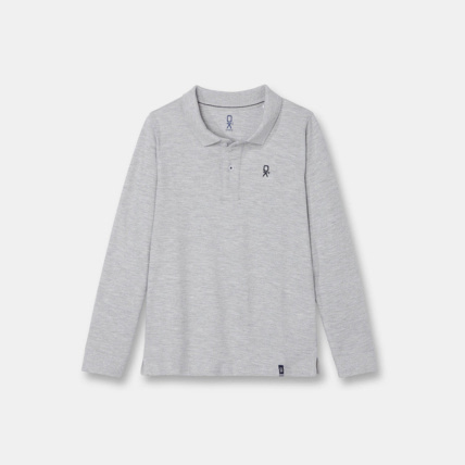 Avis Polo manches longues gris garçon OKAIDI 1