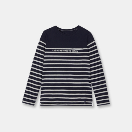 Avis T-shirt rayé bleu garçon OKAIDI 1