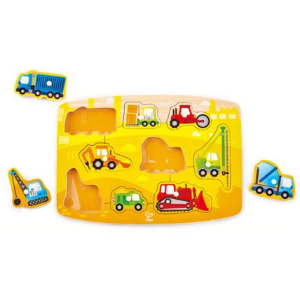 Avis Puzzle boutons en bois Les véhicules de chantier HAPE 1