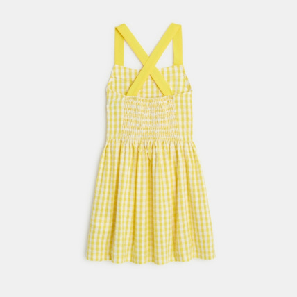 Avis Robe à bretelles à carreaux jaune fille OKAIDI 4